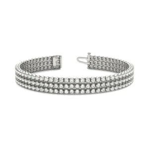Starli Natural Diamond Round cut 4 Claw Set  Multi Row Tennis Bracelet