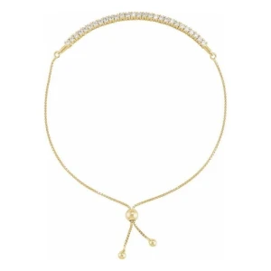 Patali Natural Diamond Yellow Gold 4 Prong Friendship Bracelet