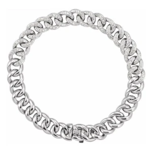 Sarrota 0.75 Carat Natural Diamond Round cut Prong Set  Chain Bracelet