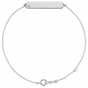 Syndony 0.03 Carat Natural Diamond Round cut Flush Setting Friendship Bracelet