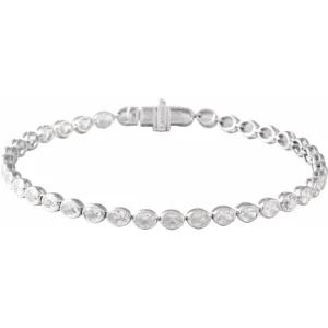 Raynne Natural Diamond Oval cut Bezel Set  Bracelet