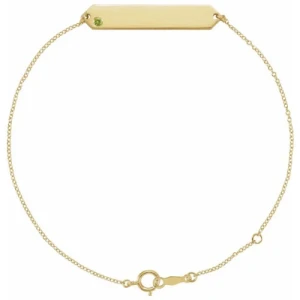 Pymma Peridot Yellow Gold Flush Setting  Bracelet