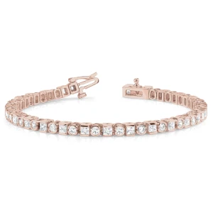 Arthur Lab Grown Diamond Rose Gold Tennis  For Women Bracelet