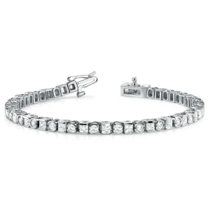 Arthur Lab-Created Diamond White Gold Tennis  For Women Bracelet