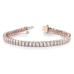 Oscar Lab-Created Diamond Rose Gold Tennis  For Women Bracelet
