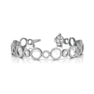 Eliza Lab-Created Diamond White Gold Designer Bracelet