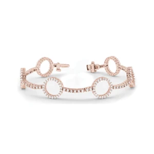 Stella Lab-Created Diamond Rose Gold Designer Bracelet