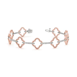 George Lab-Created Diamond Rose Gold Designer Bracelet