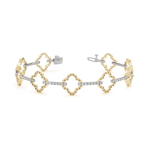 George Lab Grown Diamond Yellow Gold Designer Bracelet