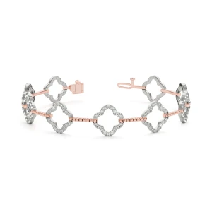 Diana Lab-Created Diamond Rose Gold Designer Bracelet