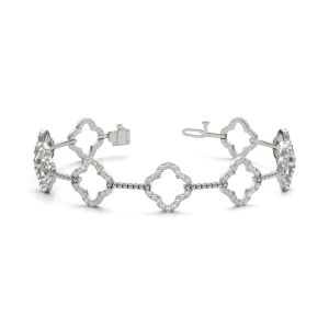 Diana Lab-Created Diamond White Gold Designer Bracelet