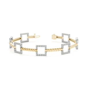 Hannah Lab Grown Diamond Yellow Gold Designer Bracelet