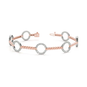 Callum Lab-Created Diamond Rose Gold Designer Bracelet