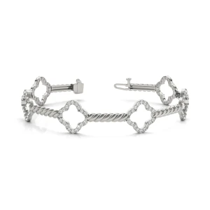 Sophie Lab-Created Diamond White Gold Designer Bracelet
