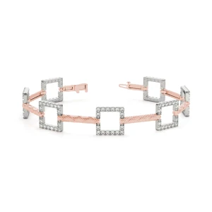 Luke Lab-Created Diamond Rose Gold Designer Bracelet