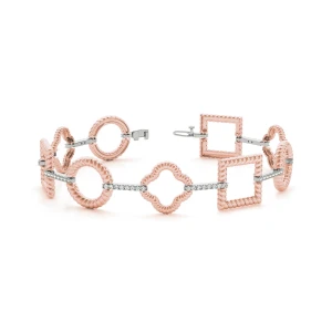 Darcy Lab-Created Diamond Rose Gold Designer Bracelet