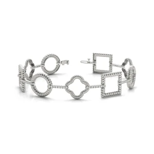 Darcy Lab-Created Diamond White Gold Designer Bracelet