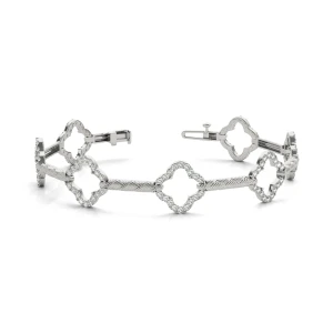 Violet Lab-Created Diamond Platinum Designer Bracelet