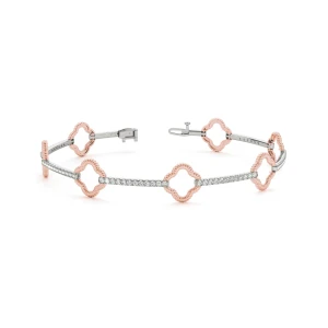Lawis Lab-Created Diamond Rose Gold Designer Bracelet