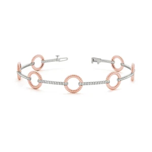 Freya Lab-Created Diamond Rose Gold Designer Bracelet
