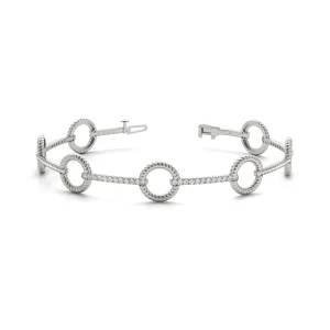 Freya Lab-Created Diamond Platinum Designer Bracelet