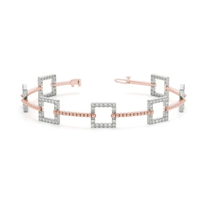 Jake Lab-Created Diamond Rose Gold Designer Bracelet