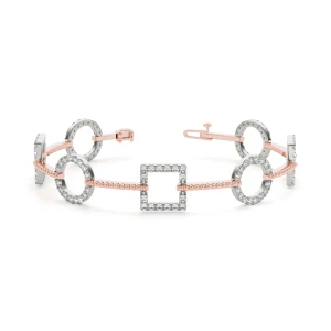 Fiona Lab-Created Diamond Rose Gold Designer Bracelet