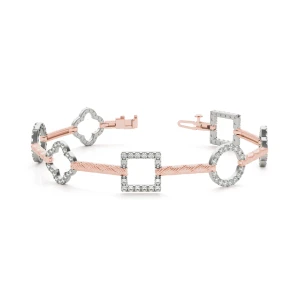 Katie Lab-Created Diamond Rose Gold Designer Bracelet