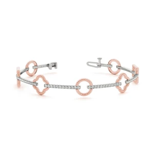 Theresa Lab-Created Diamond Rose Gold Designer Bracelet