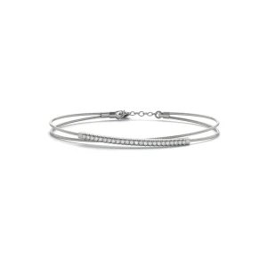 Chloe Lab-Created Round cut Diamond Bangle Bracelet