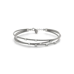 Oliver Lab-Created Round cut  Diamond Bangle Bracelet