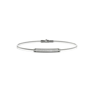 Pepper Lab-Created Round cut Diamond Bangle Bracelet