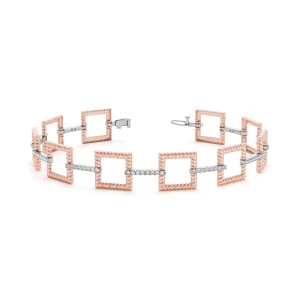 Paige Lab-Created Diamond Rose Gold Designer Bracelet
