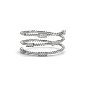 Maeve Lab-Created Round cut Diamond Bangle Bracelet