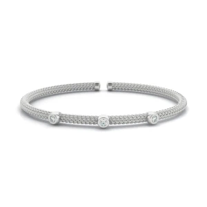 Adley Lab-Created Round cut Diamond Bangle Bracelet