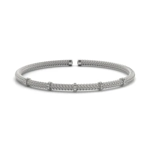 Savlor Lab-Created Round cut Diamond Bangle Bracelet