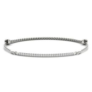 Jack Lab-Created Round cut  Diamond Bangle Bracelet