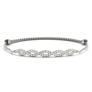 Ivanka Lab-Created Round cut Diamond Bangle Bracelet