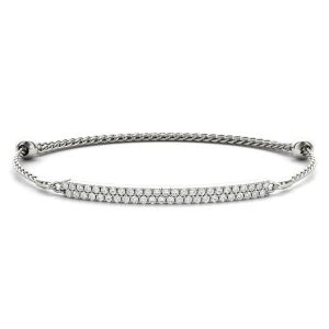 Zachary Lab-Created Round cut Diamond Bangle Bracelet