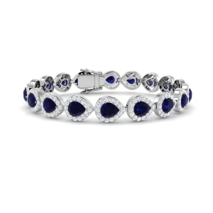 Blue Sapphire White Gold 