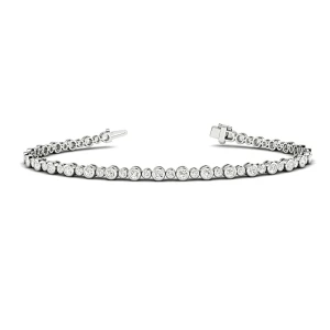 Juliette 1.80 Carat Lab-Created Round cut Bezel Setting  Diamond Tennis Bracelet