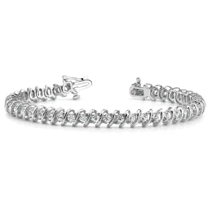 Rexlin Lab-Created White Gold Diamond Tennis Bracelet