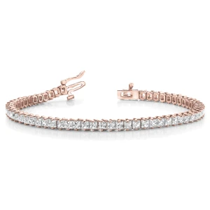 Ahana Lab-Created Rose Gold 2 Prong Set Diamond Tennis Bracelet