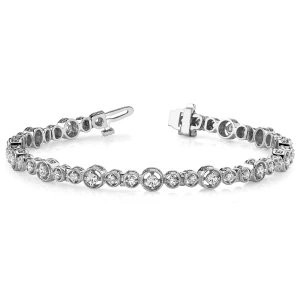 Everly Lab-Created Diamond Bezel Setting  Designer Bracelet