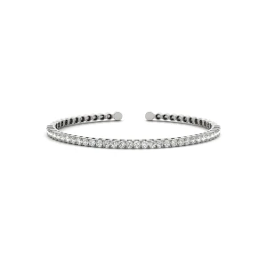 Benjamin Lab-Created Prong Setting  Diamond Bangle Bracelet