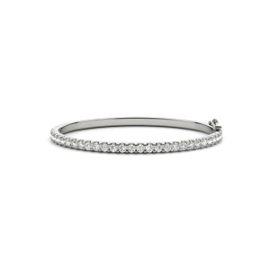 Lydia Lab-Created Channel Setting  Diamond Bangle Bracelet