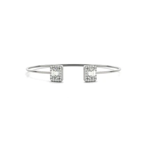 Althea Lab-Created Platinum Diamond Bangle Bracelet