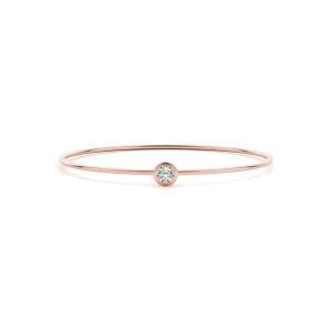 Regina Lab-Created Diamond Rose Gold Bezel Setting  Delicate Bracelet