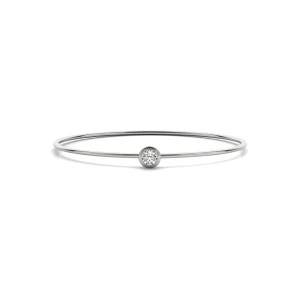 Regina Lab-Created Diamond Silver Bezel Setting  Delicate Bracelet