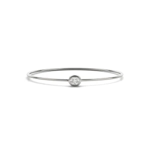 Ophelia Lab-Created Bezel Setting  Diamond Bangle Bracelet